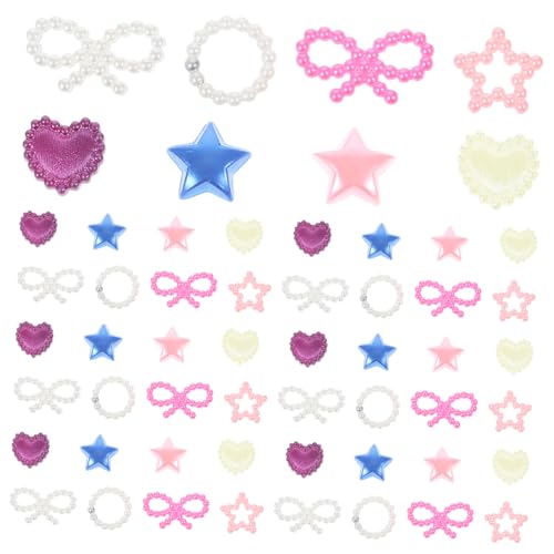 NIYANGLE 1 Packung Imitation Pearls Flatback Charms für Nagelkunst und Handyhüllen Dekoration ca Perlen Zubehör für Diy Handwerksprojekte Leicht und Vielseitig Einsetzbar von NIYANGLE