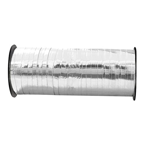 NIYANGLE 1 Pcs 100 Ballon-Luftschlangen Ballonband Junggesellin glänzend Handwerk silberne Luftballons Party Geschenkbänder ein Verpackungsband Lockenband Ballonbänder von NIYANGLE