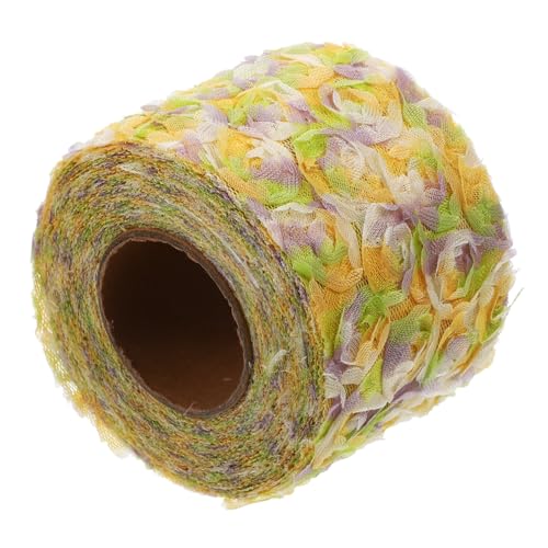 NIYANGLE 1 Rolle Buntes Kleines Rosenblüten-sticknetz Stoff Aufnäher Mit Blumenstickerei Floral Gestickte Aufnäher Verzierungen Für Kleidung Stickaufnäher Aufnähen Aufnäher Für Kleidung von NIYANGLE