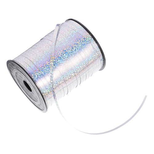 NIYANGLE 1 Rolle -ballonband Partydekorationen Chiffon -band Bastelverpackungsband Handwerk Machen Bänder Partyband Blumenwickband Verpackungsband Für Heimwerker Plastik Silber NIYANGLE 1 Rolle -ballonband Partydekorationen Chiffon -band Bastelverpackungsband Handwerk Machen Bänder Partyband Blumenwickband Verpackungsband Für Heimwerker Plastik Silber von NIYANGLE
