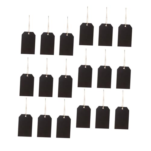 NIYANGLE 1 Satz Holzetikett Holzschilds Holzschilder Diy-tags Hängende Tags Dekorationsanhänger Bambus Black 25 Stück von NIYANGLE
