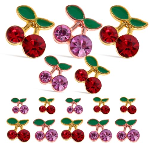 NIYANGLE 1 Satz Kirsch Nagel Charms Für Diy Nail Art Frucht Nagelschmuck Für Hochwertige Strasssteine Rot Und Rosa Für Nageldesign Und Maniküre 32 Stück NIYANGLE 1 Satz Kirsch Nagel Charms Für Diy Nail Art Frucht Nagelschmuck Für Hochwertige Strasssteine Rot Und Rosa Für Nageldesign Und Maniküre 32 Stück von NIYANGLE