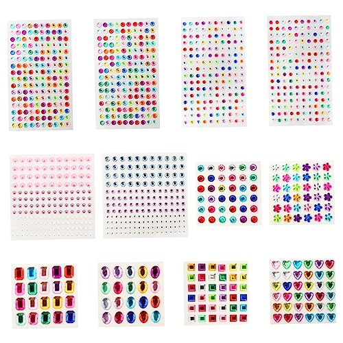 NIYANGLE 1 Satz Kristall Diamant Aufkleber Dekorationen Glitzernde Körpernägel Nagelkunst Dekoration Rosa Edelstein Aufkleber Make Up Strasssteine Juwelen Glitzer Weibliche 12Blatt NIYANGLE 1 Satz Kristall Diamant Aufkleber Dekorationen Glitzernde Körpernägel Nagelkunst Dekoration Rosa Edelstein Aufkleber Make Up Strasssteine Juwelen Glitzer Weibliche 12Blatt von NIYANGLE