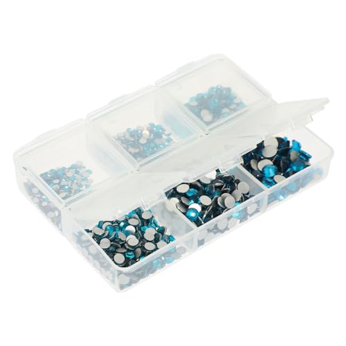 NIYANGLE 1 Satz Maniküre-strass-set Maniküre Strass Edelsteine ​​für Nägel Maniküre Reiz Uv Nagelkunst-anhänger Strasssteine ​​für Nageldekorationen Für Nagelkunst Nagel Charms Glas Blau von NIYANGLE