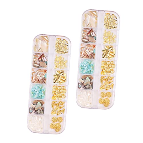 NIYANGLE 1 Satz Nagelzubehör-set Uv Funkeln Nagel-kit Harry Nagelaufkleber Nail Art Nails Art Nail Gems Nagelkunstdekoration Nailtips Nail-art- Nagel Charme Nageldekor Legierung 2boxen von NIYANGLE