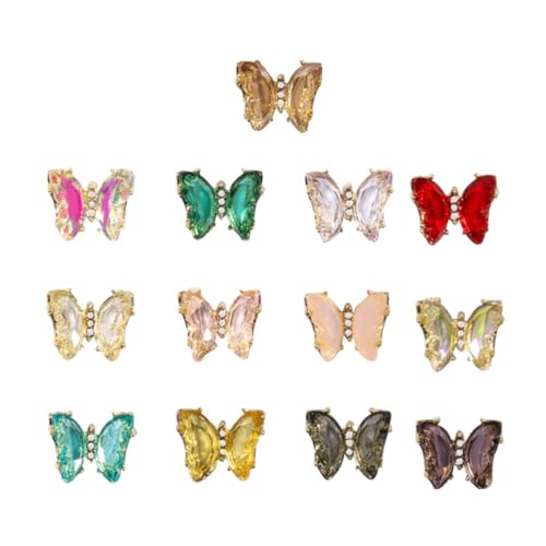 NIYANGLE 1 Satz Schmetterling Nagelstuds Dekoration Teiliges Für Nail Art Maniküre Diy Schmuckdesign Glitzernde Schmetterlinge Für Besondere Anlässe Und Kreative Projekte 13 Stück NIYANGLE 1 Satz Schmetterling Nagelstuds Dekoration Teiliges Für Nail Art Maniküre Diy Schmuckdesign Glitzernde Schmetterlinge Für Besondere Anlässe Und Kreative Projekte 13 Stück von NIYANGLE