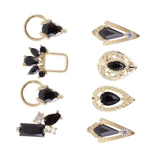 NIYANGLE 1 Satz Teiliges Schwarze Dekorationen Für Nagelkunst Zufällige Designs Hochwertige Nagelaccessoires Für Kreative Maniküre Und Schmuckherstellung 8 Stück NIYANGLE 1 Satz Teiliges Schwarze Dekorationen Für Nagelkunst Zufällige Designs Hochwertige Nagelaccessoires Für Kreative Maniküre Und Schmuckherstellung 8 Stück von NIYANGLE