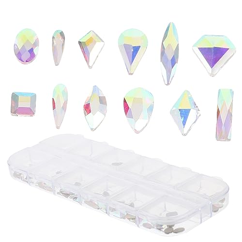 NIYANGLE 1 Schachtel Maniküre Diy Dekorationsset Box mit Flachen Rückseiten Rhinestones für Nagelkunst Metallische Charms für Nageldesign und Nail Art zu Hause NIYANGLE 1 Schachtel Maniküre Diy Dekorationsset Box mit Flachen Rückseiten Rhinestones für Nagelkunst Metallische Charms für Nageldesign und Nail Art zu Hause von NIYANGLE