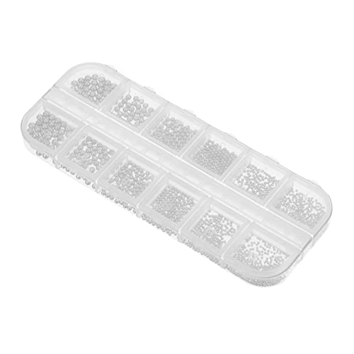 NIYANGLE 1 Schachtel Nail Art Stahlkugeln Silberne Nageldekorationen für Maniküre Stilvolle Designs und Diy Nailart für Unvergessliche mit Familie und Freunden von NIYANGLE