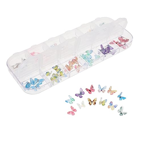 NIYANGLE 1 Schachtel Schmetterlings Nagel Dekoration Einzigartige Nail Art Accessoires für Kreative Maniküre für Zuhause und Partys Hochwertiges Material Praktische Anwendung Perfektes für von NIYANGLE