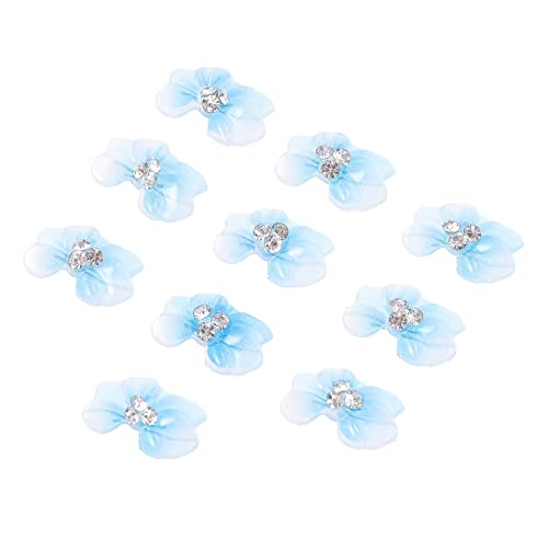 NIYANGLE 10Stücke Rhinestones Blumencharms Perlen Für Maniküre Und DIY Nageldesign Dekoration Für Nagelkunst Blumenverzierung Kunsthandwerk von NIYANGLE