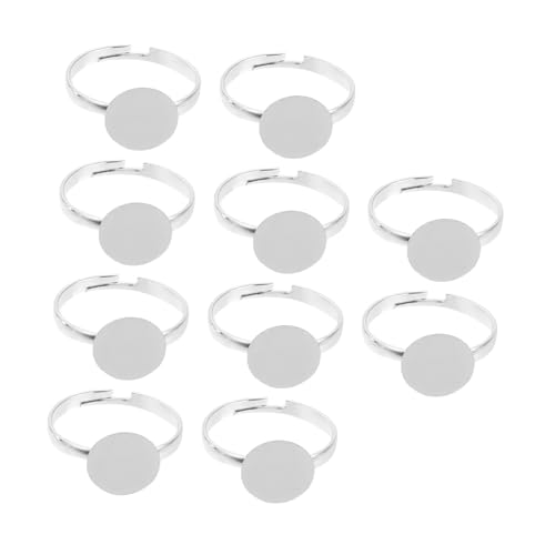 NIYANGLE 10Stücke Ringrohlinge für Schmuckherstellung Verstellbare Ringbasen aus Zinklegierung DIY Schmuckzubehör Leicht und Kompakt für Projekte und Personalisierte NIYANGLE 10Stücke Ringrohlinge für Schmuckherstellung Verstellbare Ringbasen aus Zinklegierung DIY Schmuckzubehör Leicht und Kompakt für Projekte und Personalisierte von NIYANGLE