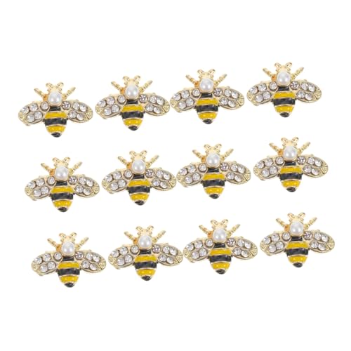 NIYANGLE 12 Stück Teiliges Bienen Nagelschmuck aus Langlebiger Legierung Kreative Nail Art Charms für Nageldesign Sicher und Stilvoll für Nagelkunstliebhaber NIYANGLE 12 Stück Teiliges Bienen Nagelschmuck aus Langlebiger Legierung Kreative Nail Art Charms für Nageldesign Sicher und Stilvoll für Nagelkunstliebhaber von NIYANGLE