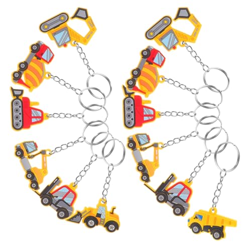 NIYANGLE 12 Stück Teiliges PVC Baustellen Schlüsselanhänger mit Bagger Kran Schaufelbagger Zementmischer Bulldozer Farbecht Leicht als Partydeko für Kindergeburtstag und Shower NIYANGLE 12 Stück Teiliges PVC Baustellen Schlüsselanhänger mit Bagger Kran Schaufelbagger Zementmischer Bulldozer Farbecht Leicht als Partydeko für Kindergeburtstag und Shower von NIYANGLE