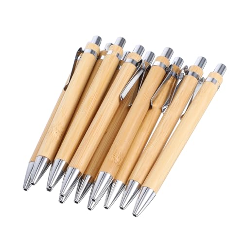 NIYANGLE 12Stücke Kugelschreiber Einziehbare Druckkugelschreiber Aus Holz Schreibgerät Für Büro Schule Für Männer NIYANGLE 12Stücke Kugelschreiber Einziehbare Druckkugelschreiber Aus Holz Schreibgerät Für Büro Schule Für Männer von NIYANGLE