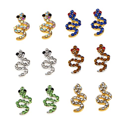 NIYANGLE 12Stücke Nagelcharms Exquisite Snake Nageldekoration für Nagelkunst DIY Maniküre Zubehör Edelsteinnagel Deko für Künstliche und Natürliche Nägel NIYANGLE 12Stücke Nagelcharms Exquisite Snake Nageldekoration für Nagelkunst DIY Maniküre Zubehör Edelsteinnagel Deko für Künstliche und Natürliche Nägel von NIYANGLE