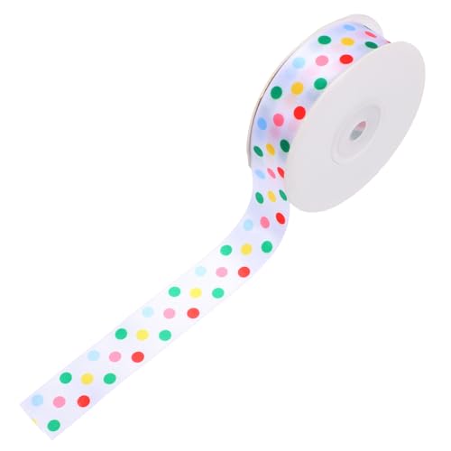 NIYANGLE 1Rolle Buntes Punktband für Kindergeburtstagskuchen Dekoratives Geschenkband für Partys Langlebig und Robust für Kreative Bastelarbeiten und Geschenkverpackungen von NIYANGLE