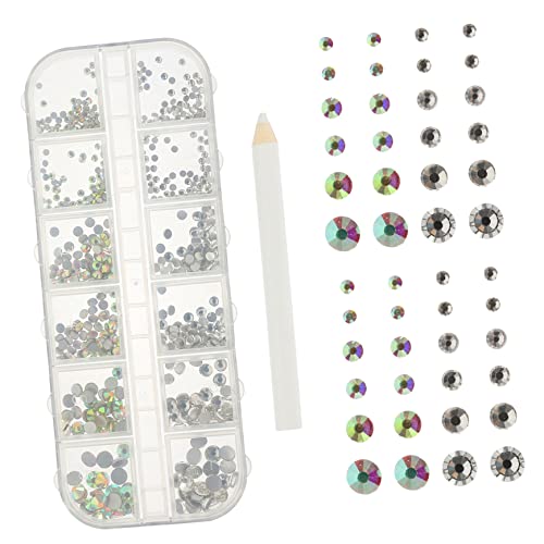 NIYANGLE 1Satz Flache Nail Charms Mit Strasssteinen Und Picker Stift Nail Art Zubehör Für Nageldesigns Für Strasssteine Und Gesichts Strasssteine Für Make Up von NIYANGLE