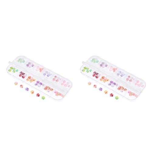 NIYANGLE 2 Boxen 3D -Acryl -Rosenschmuck 3D-Nailart-Anhänger Nagelkunst-Anhänger Nagel Kunst Dekoration Nagel-Rosen-Anhänger Maniküre- Maniküre- DIY zubehör für nagel Nageldekor von NIYANGLE