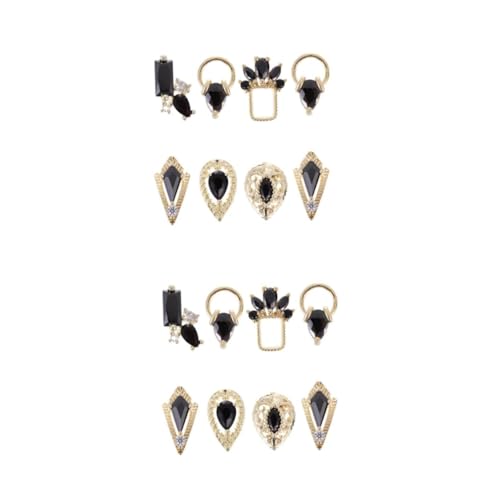 NIYANGLE 2 Sätze Flat Back Nagelkunst Zubehör Zufällige Designs Für Kreative Maniküre Einfache Anwendung Für Schmuckgestaltung Leicht Und Tragbar 8 Stücke * 2 von NIYANGLE