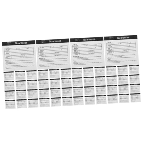 NIYANGLE 2 Sätze Garantiekarte Gerätewartungskarten Anleitungskarten Zur Tassenpflege Gerätereparaturkarten Wartungskarte Für Geräte Papier 200 Stück * 2 NIYANGLE 2 Sätze Garantiekarte Gerätewartungskarten Anleitungskarten Zur Tassenpflege Gerätereparaturkarten Wartungskarte Für Geräte Papier 200 Stück * 2 von NIYANGLE