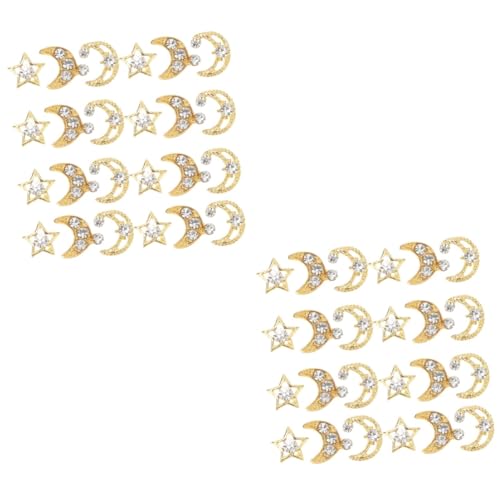 NIYANGLE 2 Sätze Mond Und Stern Nail Art Charms Metallische Nagelverzierungen Für Diy Nageldesigns Zubehör Für Nagelkunst Und Handwerksprojekte 30 Stück * 2 NIYANGLE 2 Sätze Mond Und Stern Nail Art Charms Metallische Nagelverzierungen Für Diy Nageldesigns Zubehör Für Nagelkunst Und Handwerksprojekte 30 Stück * 2 von NIYANGLE