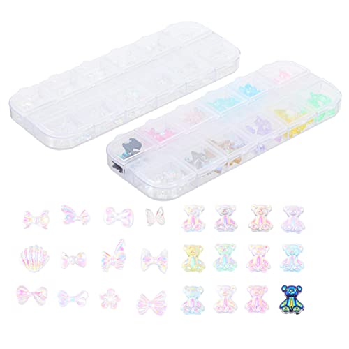 NIYANGLE 2 Sätze Nagelkunst Charms Set Bären Schmetterlinge Aus Harz Für Diy Maniküre Leicht Und Tragbar Für Kreative Designs Und Bastelprojekte 120 Stück * 2 NIYANGLE 2 Sätze Nagelkunst Charms Set Bären Schmetterlinge Aus Harz Für Diy Maniküre Leicht Und Tragbar Für Kreative Designs Und Bastelprojekte 120 Stück * 2 von NIYANGLE