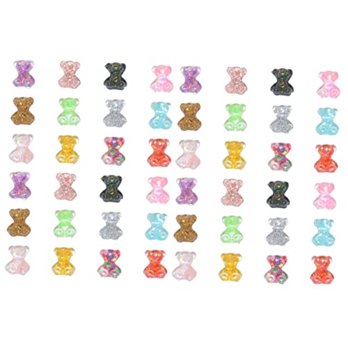 NIYANGLE 2 Sätze Nail Art Dekoration Cartoon Bären Strass Charms Bunte Nail Design Zubehör Für Diy Maniküre Festlichkeiten Und Hochzeiten Für Natürliche Und Künstliche Nägel 100 Stück * 2 von NIYANGLE