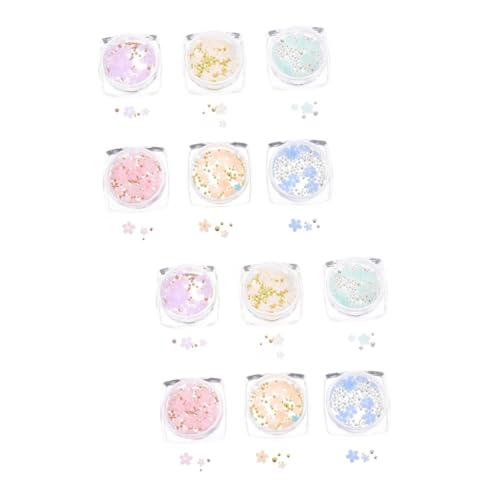 NIYANGLE 2 Sätze Nail Charms Mit Boxen Für Farbwechselnde Nageldekoration Maniküre Ornamente Für Diy Nagelkunst Und Designs 6boxen*2 von NIYANGLE