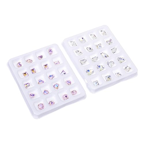 NIYANGLE 2 Sätze Teiliges Flacher Strasssteine Für Nagelkunst Diy Nagelschmuck Zubehör Glänzende Steinchen Für Nailart Und Bastelprojekte Nagelstudios Und Heimwerkerprojekte 40 Stück * 2 NIYANGLE 2 Sätze Teiliges Flacher Strasssteine Für Nagelkunst Diy Nagelschmuck Zubehör Glänzende Steinchen Für Nailart Und Bastelprojekte Nagelstudios Und Heimwerkerprojekte 40 Stück * 2 von NIYANGLE