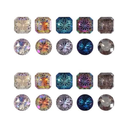 NIYANGLE 2 Sätze Teiliges Glitzernde Nageldekorationen Für Diy Maniküre Stylische Nail Art Accessoires Für Kreative Designs Und Besondere Anlässe 10 Stück * 2 von NIYANGLE