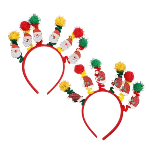 NIYANGLE 2 Stück Weihnachtskopfschmuck: Festliche Weihnachtsstirnbänder für Mädchen, flexible Urlaubshaarbänder, kreativ für Feiertagspartys, Familientreffen und Schulaktivitäten NIYANGLE 2 Stück Weihnachtskopfschmuck: Festliche Weihnachtsstirnbänder für Mädchen, flexible Urlaubshaarbänder, kreativ für Feiertagspartys, Familientreffen und Schulaktivitäten von NIYANGLE
