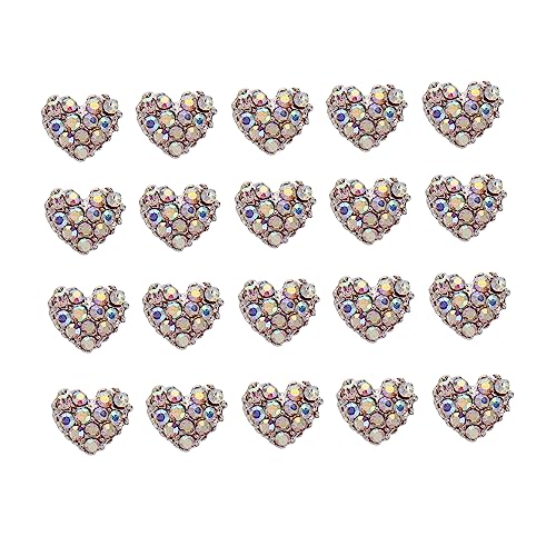 NIYANGLE 20 Stück Herzförmige Nageldekorationen Für Nägel Nagel Strass Hochzeit Nailart-strasssteine Nailart-ornamente Herznagelkristalle Herz Nagel Edelsteine Aufkleber Colorful Legierung NIYANGLE 20 Stück Herzförmige Nageldekorationen Für Nägel Nagel Strass Hochzeit Nailart-strasssteine Nailart-ornamente Herznagelkristalle Herz Nagel Edelsteine Aufkleber Colorful Legierung von NIYANGLE
