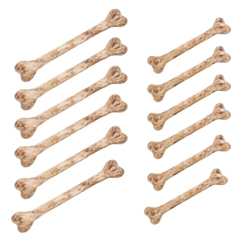 NIYANGLE 20 Stück Mini-Skelettknochen Halloween-Simulation Kunststoffknochen Fake-Knochen Requisite Totenkopfknochen Anhänger Charm Für Diy-Bastelarbeiten Halloween-Party Requisite von NIYANGLE