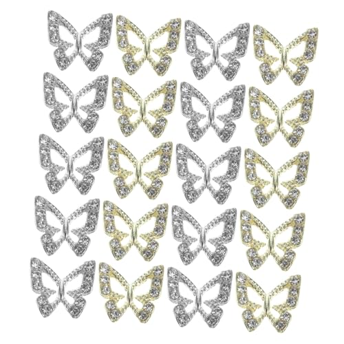 NIYANGLE 20 Stück Nagelkunst Charms Glitzernde Schmetterlings Dekorationen für Maniküre Süße Rhinestone Nail Gems für Besondere Anlässe Wie Hochzeiten Geburtstage und Feiertage NIYANGLE 20 Stück Nagelkunst Charms Glitzernde Schmetterlings Dekorationen für Maniküre Süße Rhinestone Nail Gems für Besondere Anlässe Wie Hochzeiten Geburtstage und Feiertage von NIYANGLE