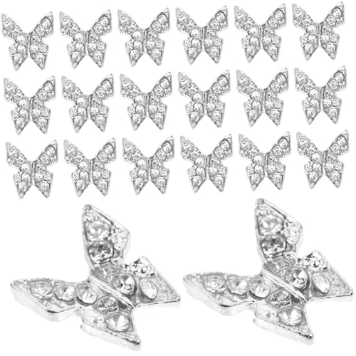 NIYANGLE 20 Stück Schmetterling Nail Art Deko Metallische Nagelverzierung für Kreative Designs Widerstandsfähige Detailreiche Schmetterlings Nail Charms für Kunst und Naturnägel für Partys NIYANGLE 20 Stück Schmetterling Nail Art Deko Metallische Nagelverzierung für Kreative Designs Widerstandsfähige Detailreiche Schmetterlings Nail Charms für Kunst und Naturnägel für Partys von NIYANGLE