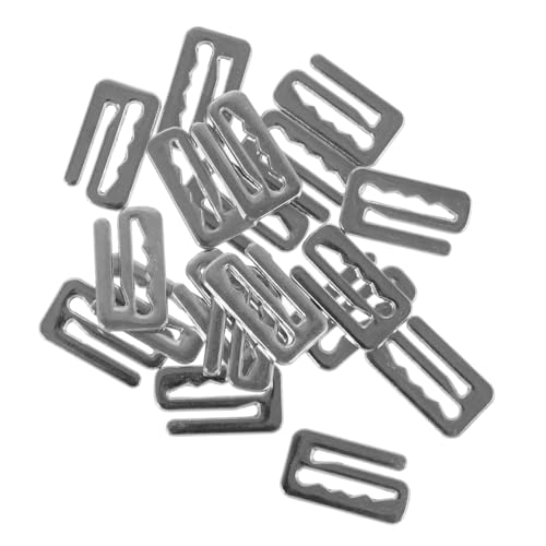 NIYANGLE 20 Stück Schürzenknöpfe Abs klein Barbiere Ersatz Erwachsene Clips für Männer kahl Festsetzung Haken Barber Cape CAPES Friseur Schwarz Zinklegierung Silber von NIYANGLE