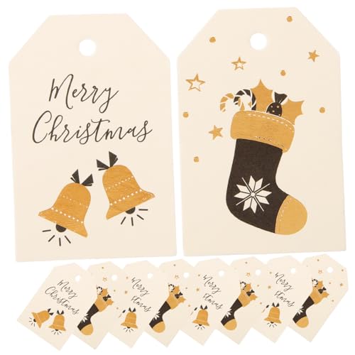 NIYANGLE 200Stücke Weihnachtspapier Etiketten Tags Für Weihnachten Kennzeichnung Für Und Dekoration Mit Festlichen Motiven Für Liebevolle Präsentation von NIYANGLE
