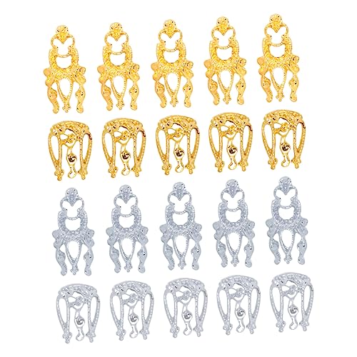 NIYANGLE 20Stücke Nagelkunst Dekorationen DIY Zubehör für Maniküre Goldenen und Silbernen Strasssteinen für Besondere Anlässe und Persönliche Designs von NIYANGLE
