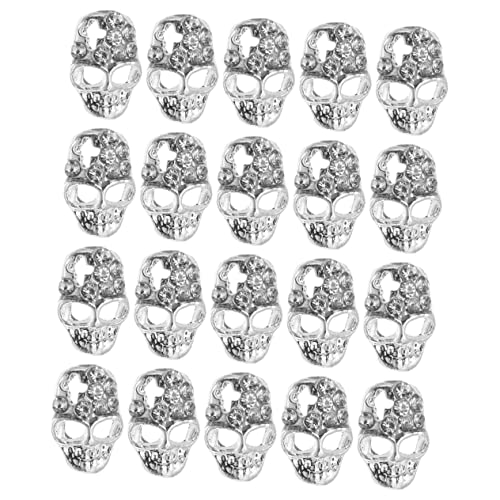 NIYANGLE 20Stücke Schädel Edelsteine Aufkleber Für DIY Maniküre Halloween Nail Art Dekoration Glänzende Nieten Für Nagelgestaltung von NIYANGLE