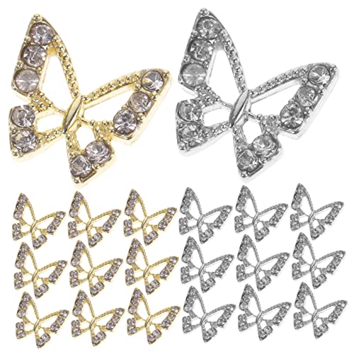 NIYANGLE 20Stücke Schmetterlinge Charms für DIY Nagelkunst Glitzernde Nageldekoration für Maniküre für Zuhause oder Professionelle für Feiern NIYANGLE 20Stücke Schmetterlinge Charms für DIY Nagelkunst Glitzernde Nageldekoration für Maniküre für Zuhause oder Professionelle für Feiern von NIYANGLE