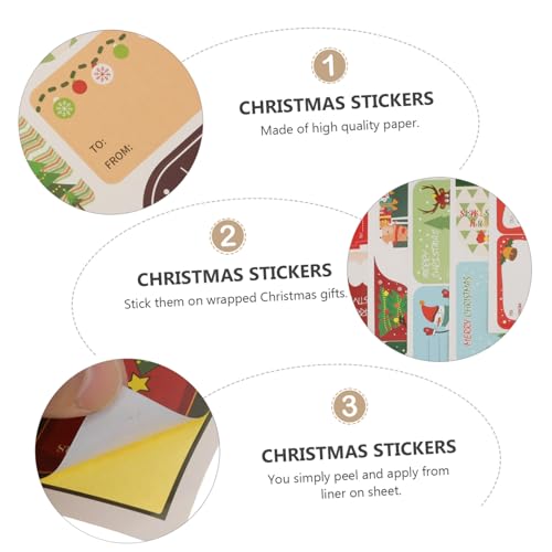 NIYANGLE 24 Stück Teiliges Selbstklebende Weihnachtsaufkleber Namensetiketten Ablösbare Geschenkaufkleber mit Festlichen Motiven Geeignet zum Beschriften von Geschenken und Dekoration NIYANGLE 24 Stück Teiliges Selbstklebende Weihnachtsaufkleber Namensetiketten Ablösbare Geschenkaufkleber mit Festlichen Motiven Geeignet zum Beschriften von Geschenken und Dekoration von NIYANGLE