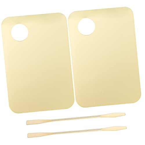 NIYANGLE 2Satz Acryl Make Up Mischpalette mit Spatel Professionelle Flüssige Foundation Lippenstift und Lidschatten Leicht und Tragbar für Kosmetik und Nail von NIYANGLE