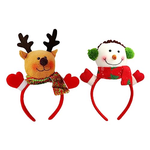 NIYANGLE 2Stücke Weihnachtsstirnbänder mit Dekorativen Puppenköpfen Niedliche Haaraccessoires für Festliche Anlässe Weihnachten Cosplay und Karneval NIYANGLE 2Stücke Weihnachtsstirnbänder mit Dekorativen Puppenköpfen Niedliche Haaraccessoires für Festliche Anlässe Weihnachten Cosplay und Karneval von NIYANGLE