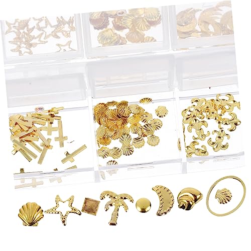 NIYANGLE 3 Box Nagelkunst Finger Patch Nägel Maniküre Bausätze füller Aufkleber Charms für Nageldesign Nagelversorgung Nagelsticker für Mädchen Nagelzubehör Ornament Legierung Golden NIYANGLE 3 Box Nagelkunst Finger Patch Nägel Maniküre Bausätze füller Aufkleber Charms für Nageldesign Nagelversorgung Nagelsticker für Mädchen Nagelzubehör Ornament Legierung Golden von NIYANGLE