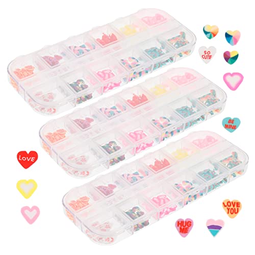 NIYANGLE 3 Boxen Valentinstag Nail Art Charms Set Polymer Clay Herz Nail Slice Maniküre Dekoration Romantisch Nagel Schmuck für Damen DIY NIYANGLE 3 Boxen Valentinstag Nail Art Charms Set Polymer Clay Herz Nail Slice Maniküre Dekoration Romantisch Nagel Schmuck für Damen DIY von NIYANGLE