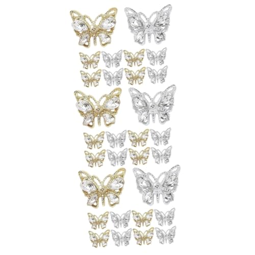 NIYANGLE 3 Sätze Bohrer Für Nagelschmuck Reiz Schmetterlingsanhänger Nageln Nagelkunst Schmetterling Trendy Winzige Nagelanhänger Nagelzauber Legierung 10 Stück * 3 NIYANGLE 3 Sätze Bohrer Für Nagelschmuck Reiz Schmetterlingsanhänger Nageln Nagelkunst Schmetterling Trendy Winzige Nagelanhänger Nagelzauber Legierung 10 Stück * 3 von NIYANGLE