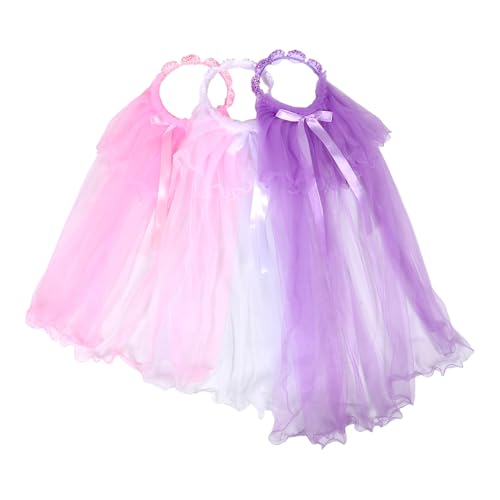NIYANGLE 3 Stück Blumen-Stirnband für Mädchen mit Schleier, Boho-Blumenkrone für Mädchen, Kopfschmuck für Blumenmädchen, für Hochzeit, Urlaub, Party, Fotoautomaten-Requisiten NIYANGLE 3 Stück Blumen-Stirnband für Mädchen mit Schleier, Boho-Blumenkrone für Mädchen, Kopfschmuck für Blumenmädchen, für Hochzeit, Urlaub, Party, Fotoautomaten-Requisiten von NIYANGLE