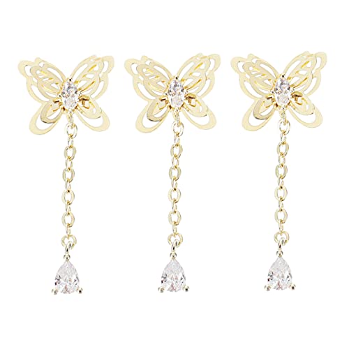 NIYANGLE 3 Stück Teiliges Set Ketten Anhänger für Nageldesigns Glamouröse Nail Art Dekorationen für Diy Maniküre für Besondere Anlässe und Kreative Gestaltung NIYANGLE 3 Stück Teiliges Set Ketten Anhänger für Nageldesigns Glamouröse Nail Art Dekorationen für Diy Maniküre für Besondere Anlässe und Kreative Gestaltung von NIYANGLE
