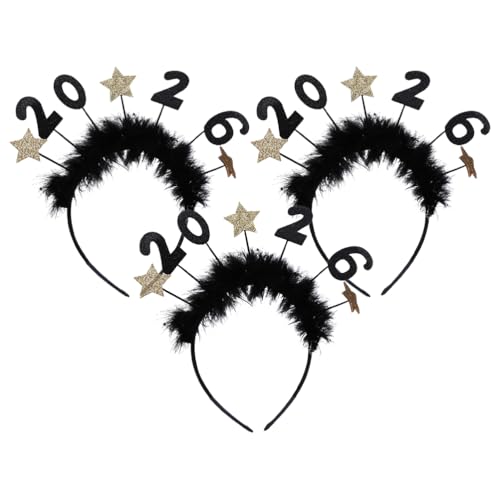 NIYANGLE 3-teiliges Neujahrs-Haarband – Glitzer-Stirnband 2026, Stern-Tiara, Haar-Accessoires für ein frohes neues Jahr, Weihnachten, Feiertage, Partyzubehör, Gastgeschenke NIYANGLE 3-teiliges Neujahrs-Haarband – Glitzer-Stirnband 2026, Stern-Tiara, Haar-Accessoires für ein frohes neues Jahr, Weihnachten, Feiertage, Partyzubehör, Gastgeschenke von NIYANGLE